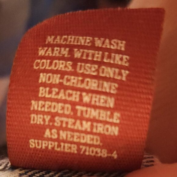 Arizona Mens Blue White Plaid Flannel Button Down Medium - Picture 5 of 5